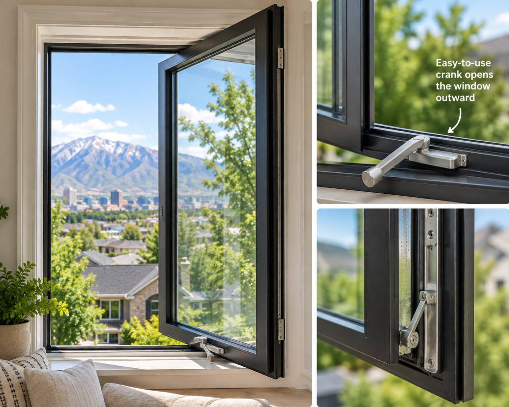 Casement window crank mechanism Salt Lake City