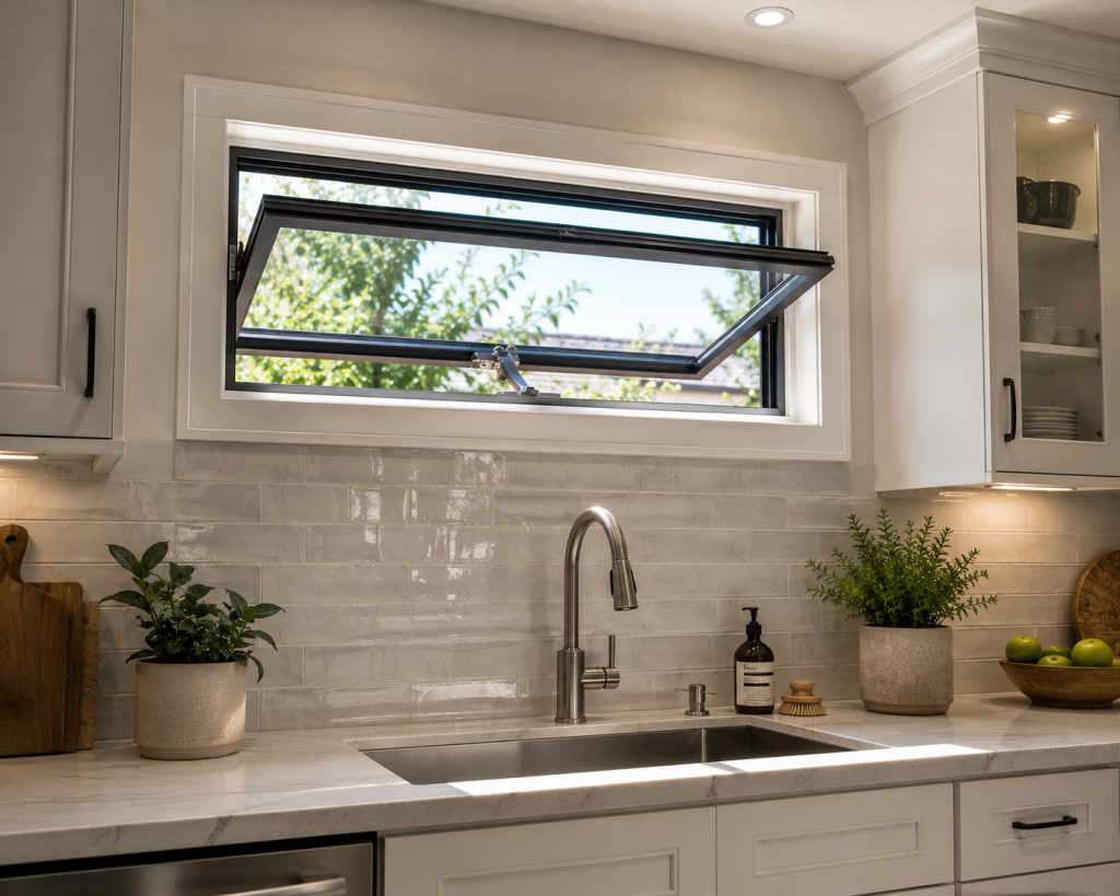 Casement window installation Salt Lake City kitchen