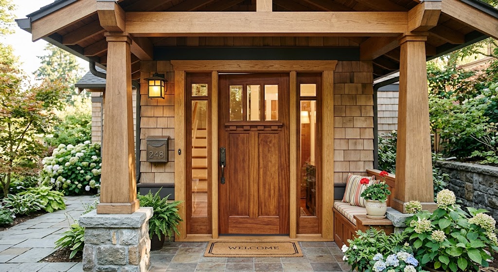 Craftsman door style Salt Lake City home