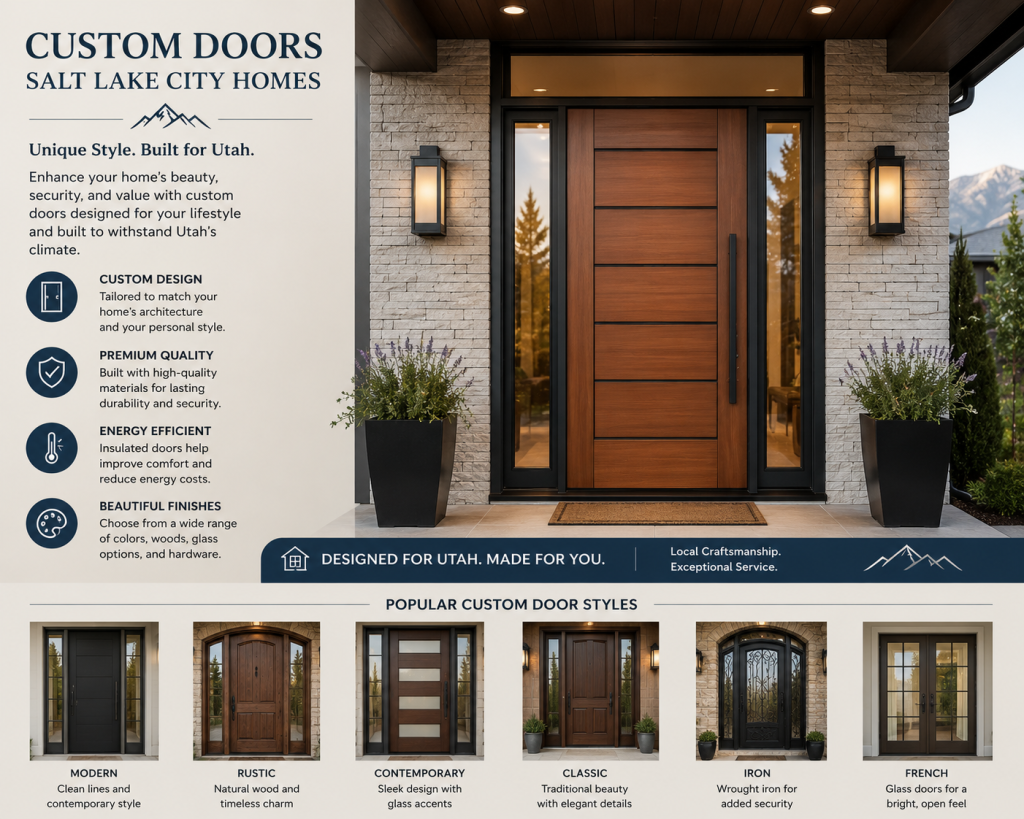 Custom doors Salt Lake City home