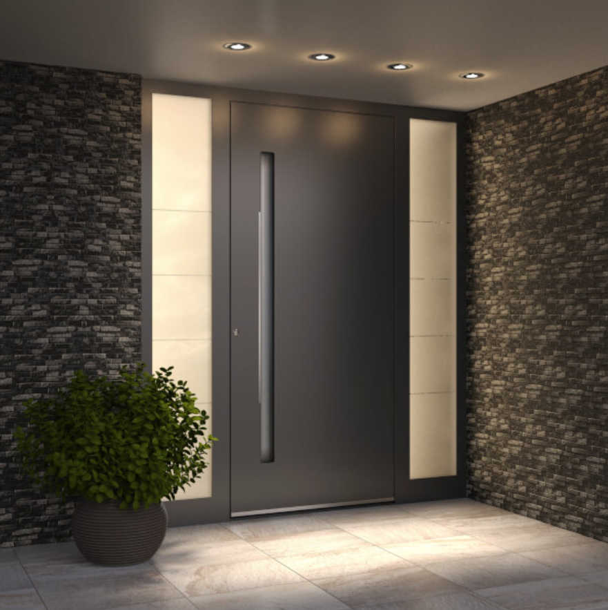 Custom iron door installation Salt Lake City home