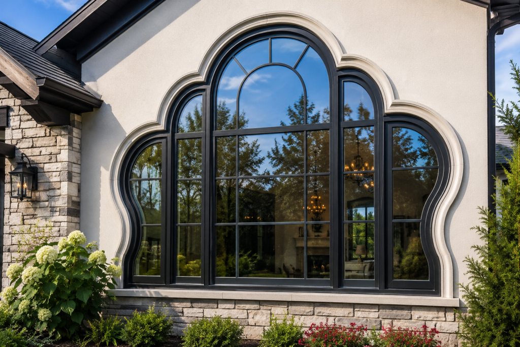 Custom window shape Salt Lake City home
