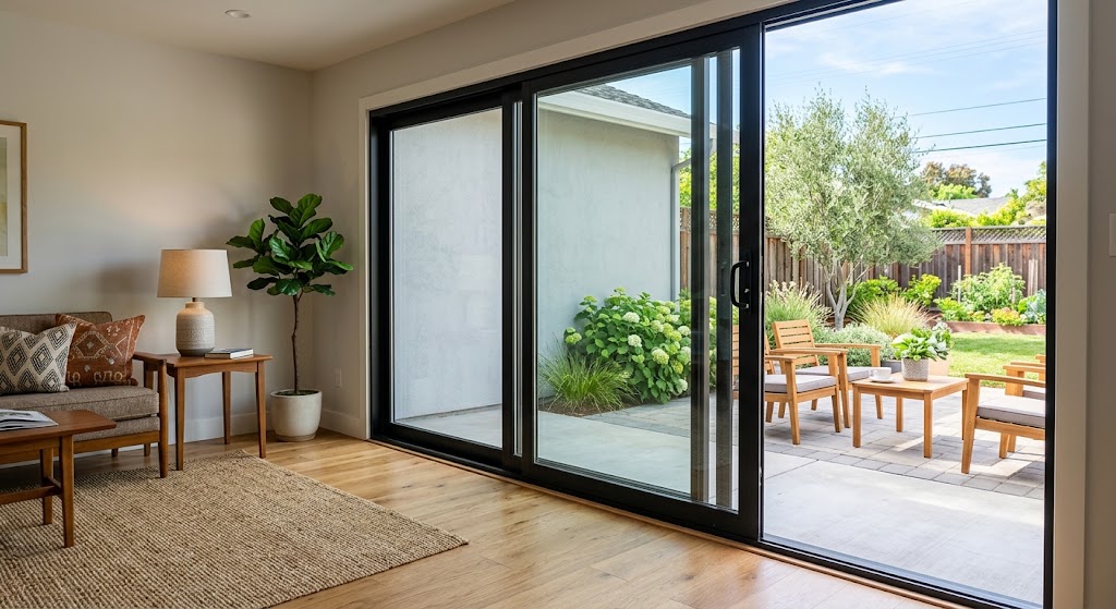 Sliding glass door installation Salt Lake City home