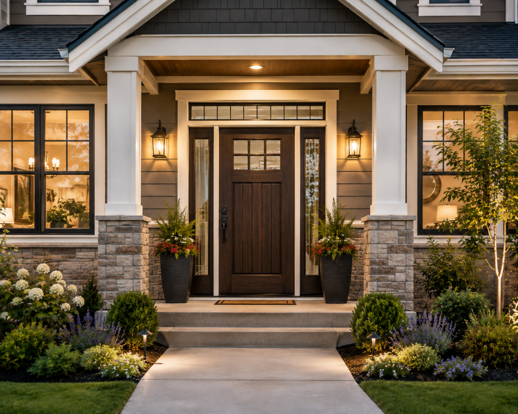 New front door curb appeal Salt Lake City home