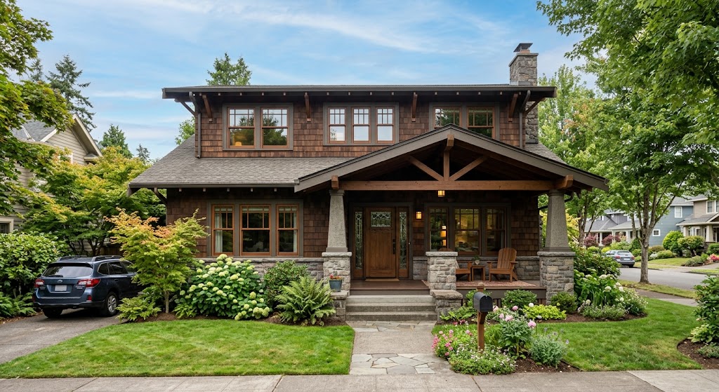 Craftsman window style Salt Lake City home