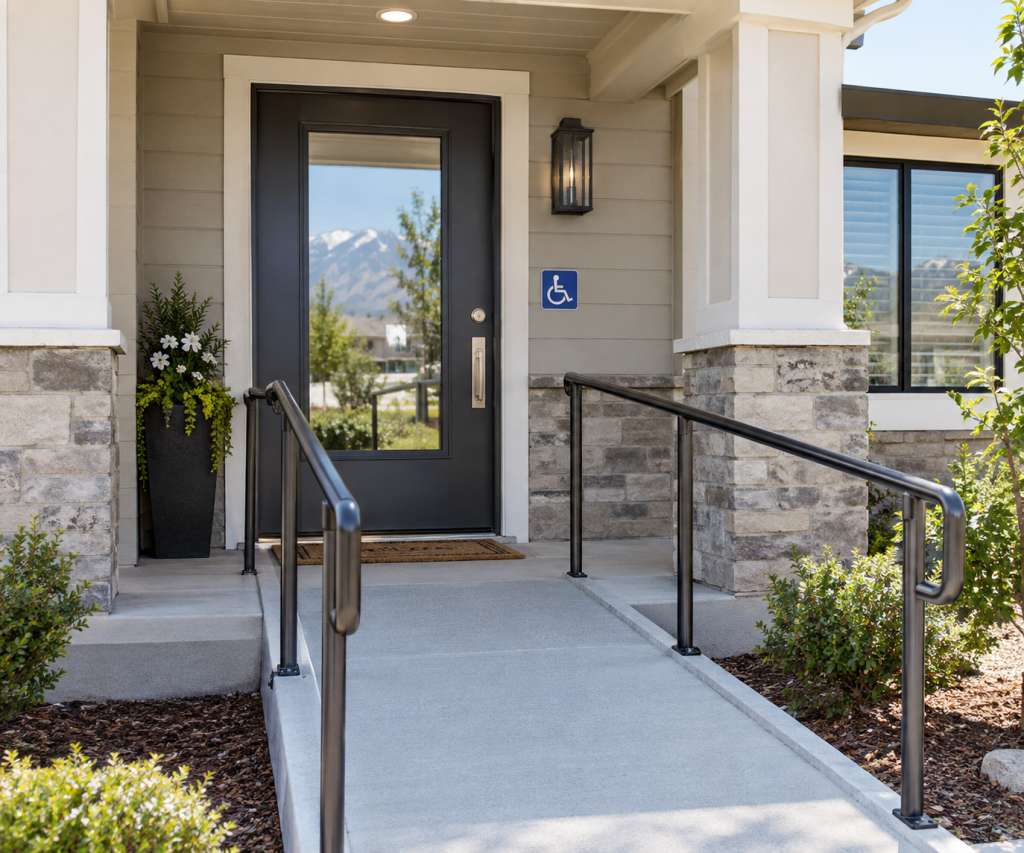 ADA-compliant entry door installed in a Salt Lake City home