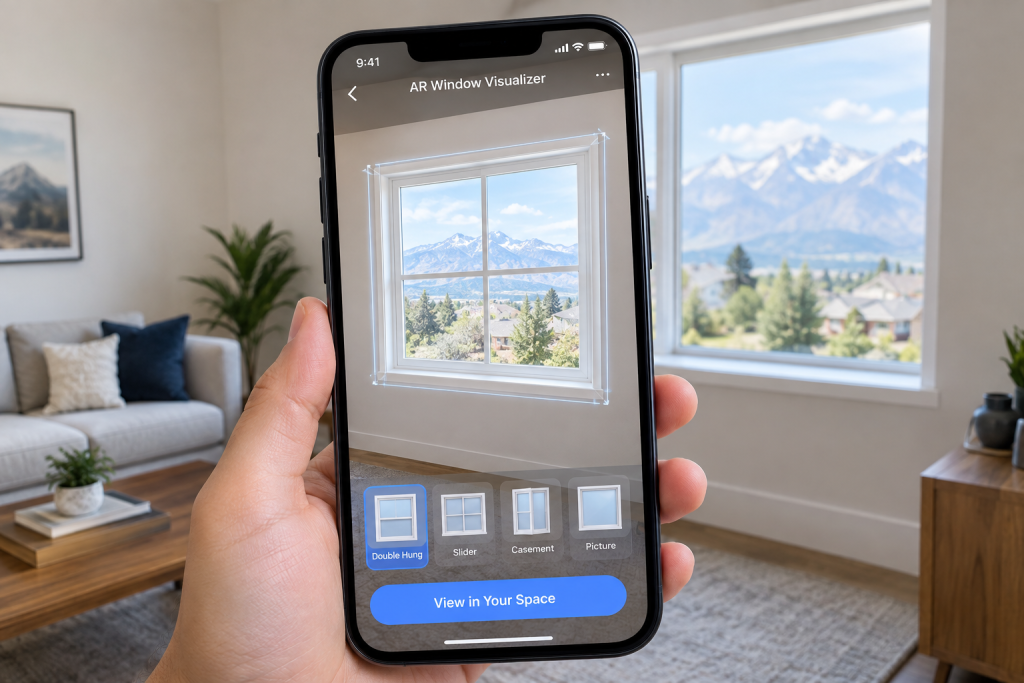 Augmented reality window visualization on a smartphone