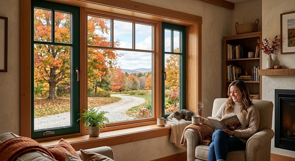 Clad wood window offering year-round comfort