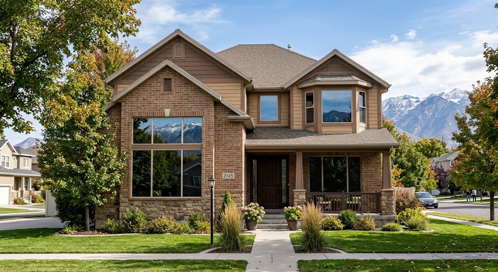 One-way privacy window film on a Salt Lake City home