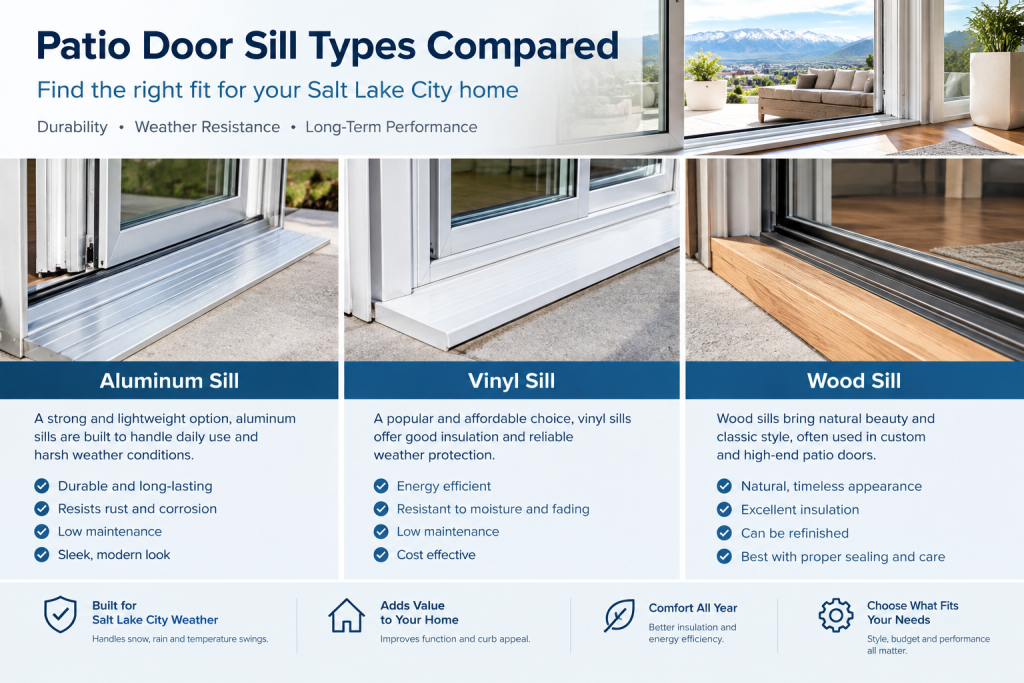 Patio door sill types compared for a Salt Lake City home