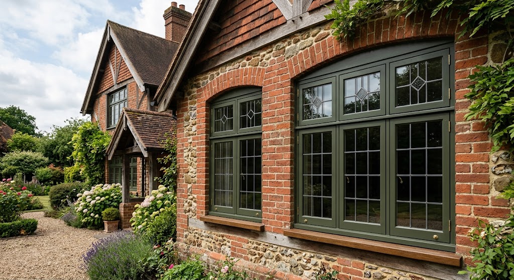 Window frame color matched to a home's architectural style