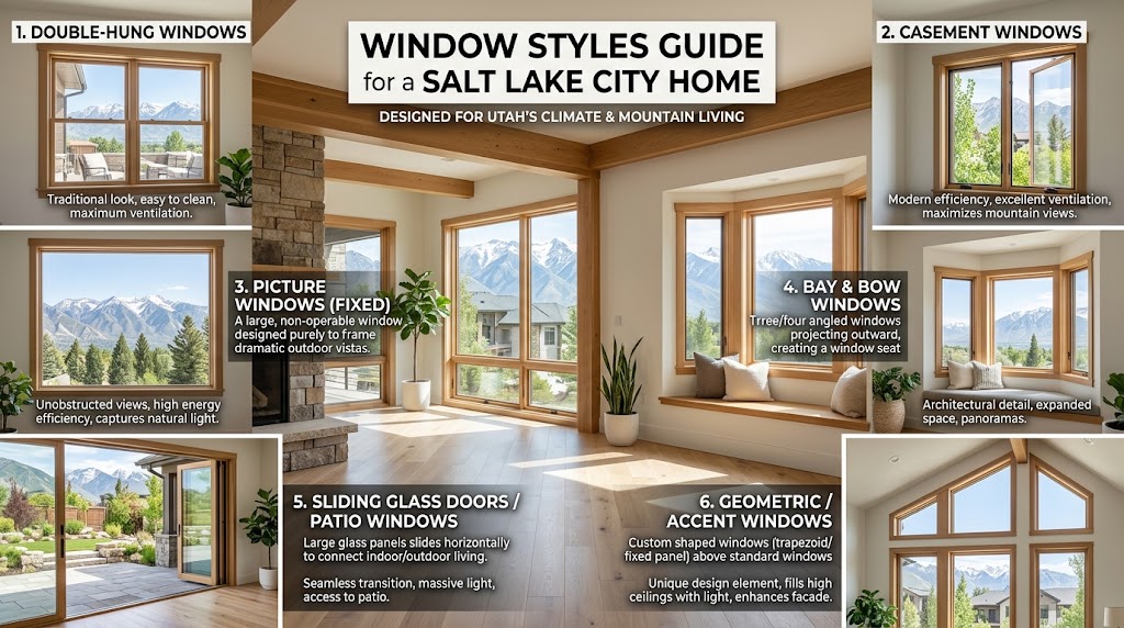 Window styles guide for a Salt Lake City home