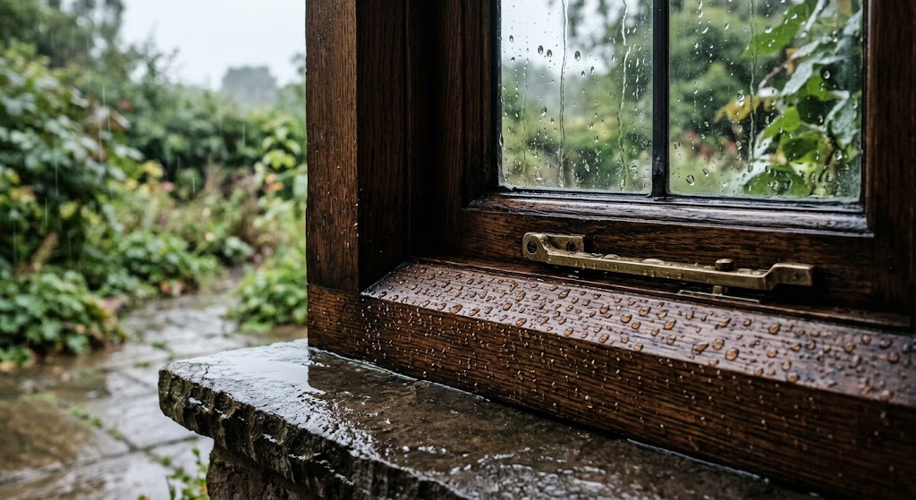 auralast Wood protection window resisting water damage near a sill