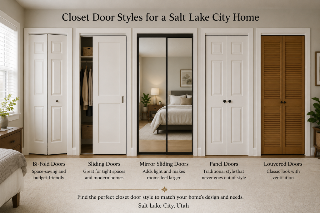 Closet door styles for a Salt Lake City home