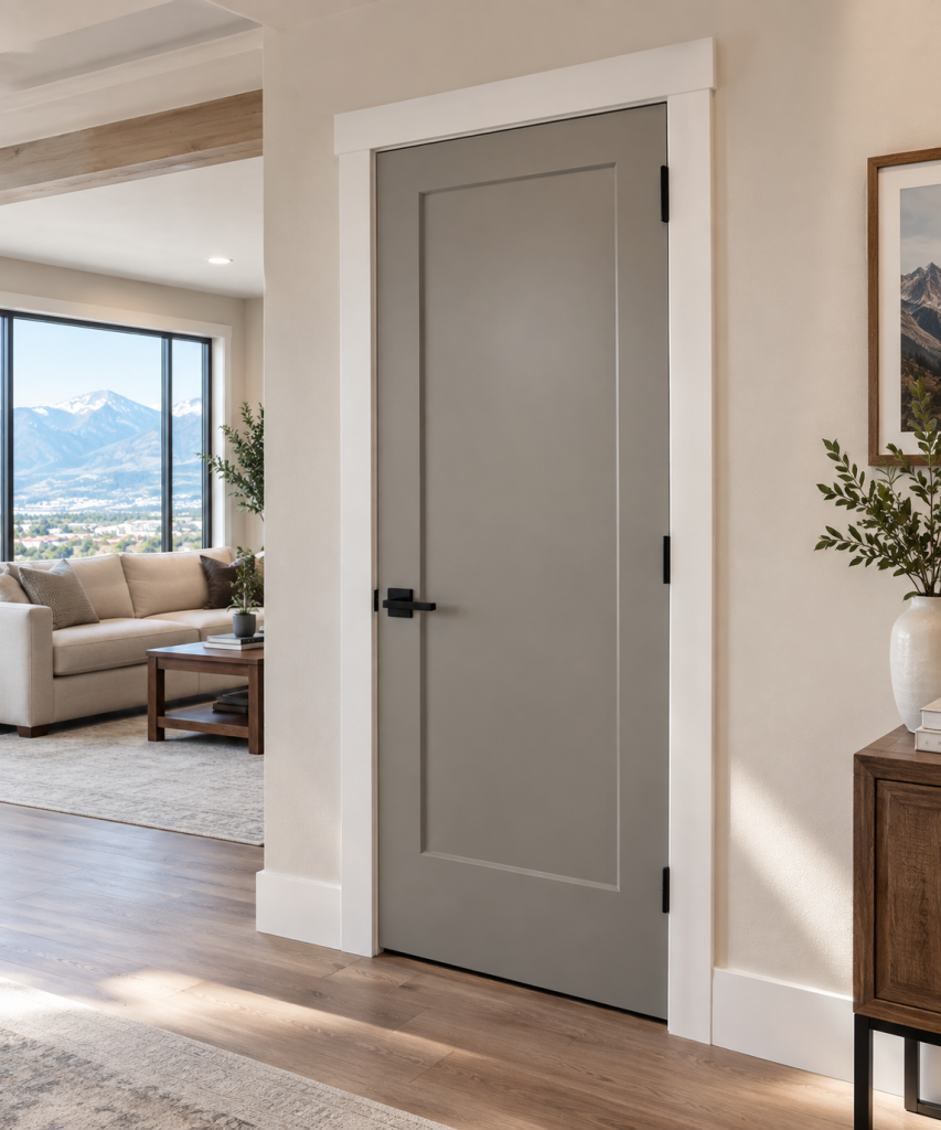Custom interior door in a Salt Lake City home