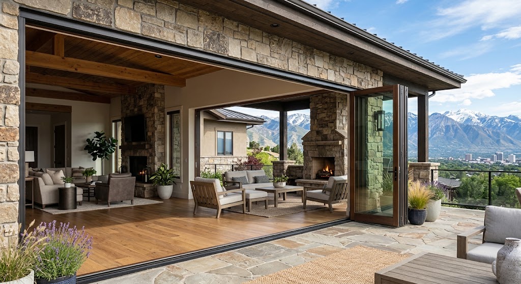 Specialty patio door features on a Salt Lake City home